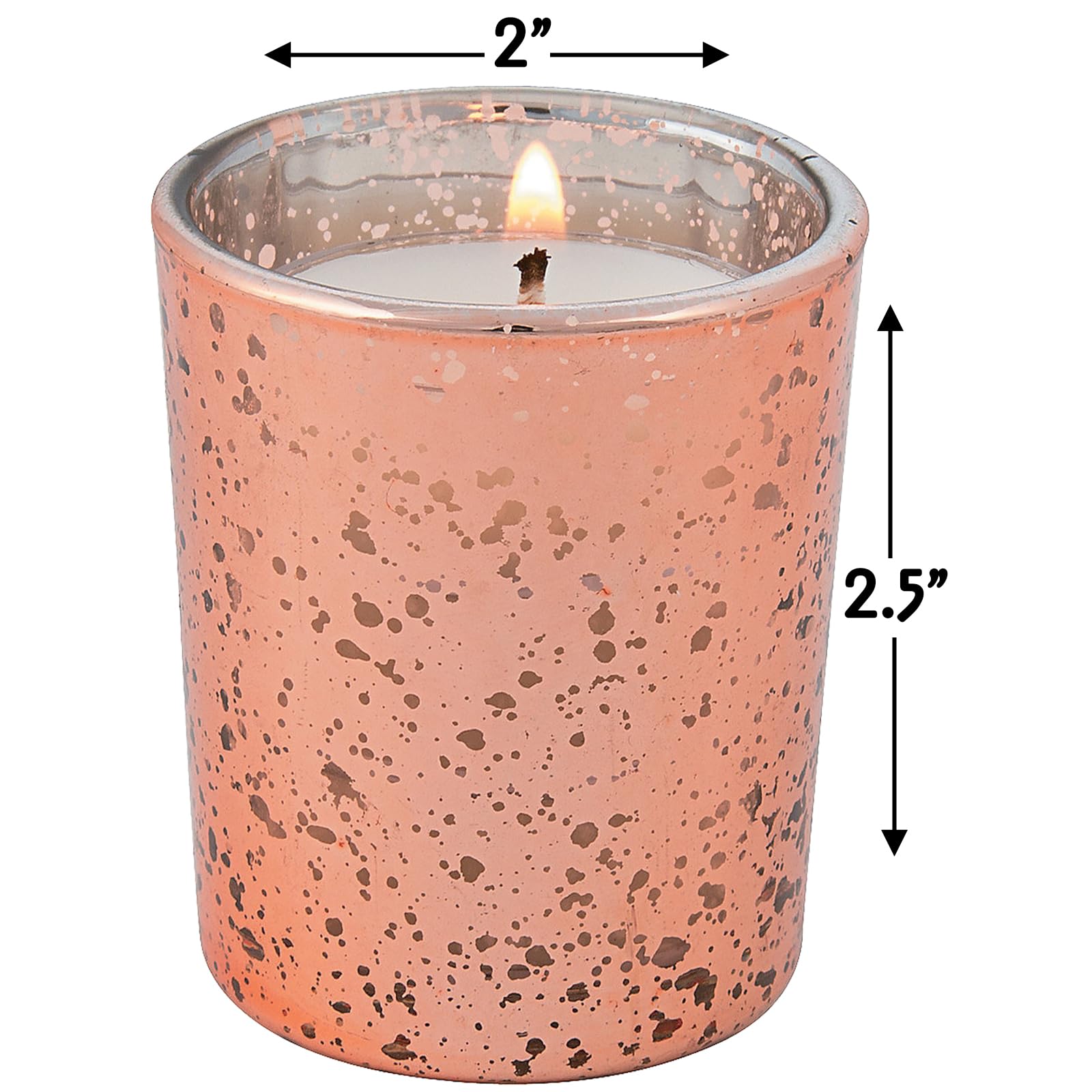 Copper Mercury Glass Votive Candle Holders - Set of 12 Elegant Wedding Centerpieces for Table Decor, Home Decor, and Special Events - Perfect for Romantic Ambiance, Dinner Parties, and Holiday Celebrations