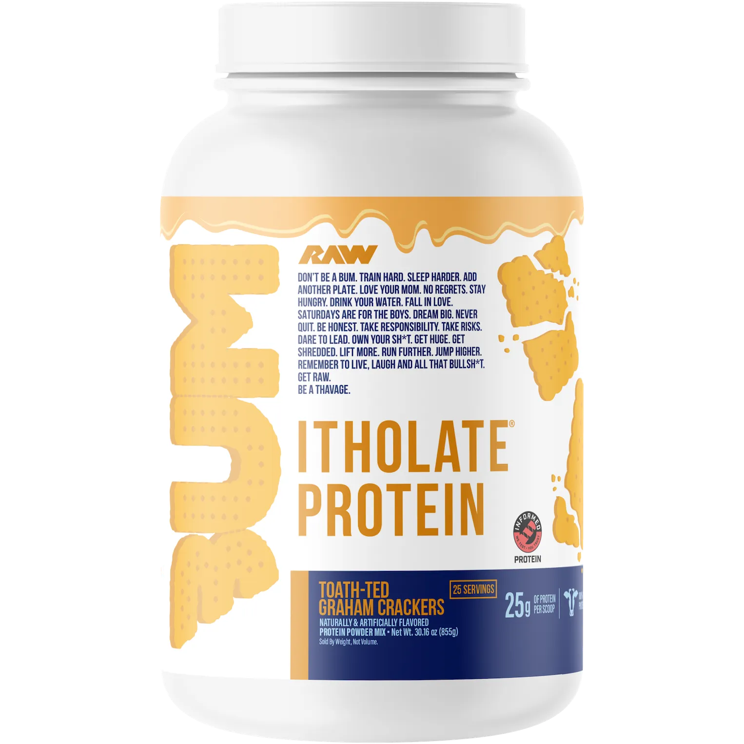 CBUM Itholate Protein Powder by RAW Nutrition - Premium Whey Isolate for Muscle Recovery & Growth - Ideal for Post-Workout, Gym, Fitness & Bodybuilding