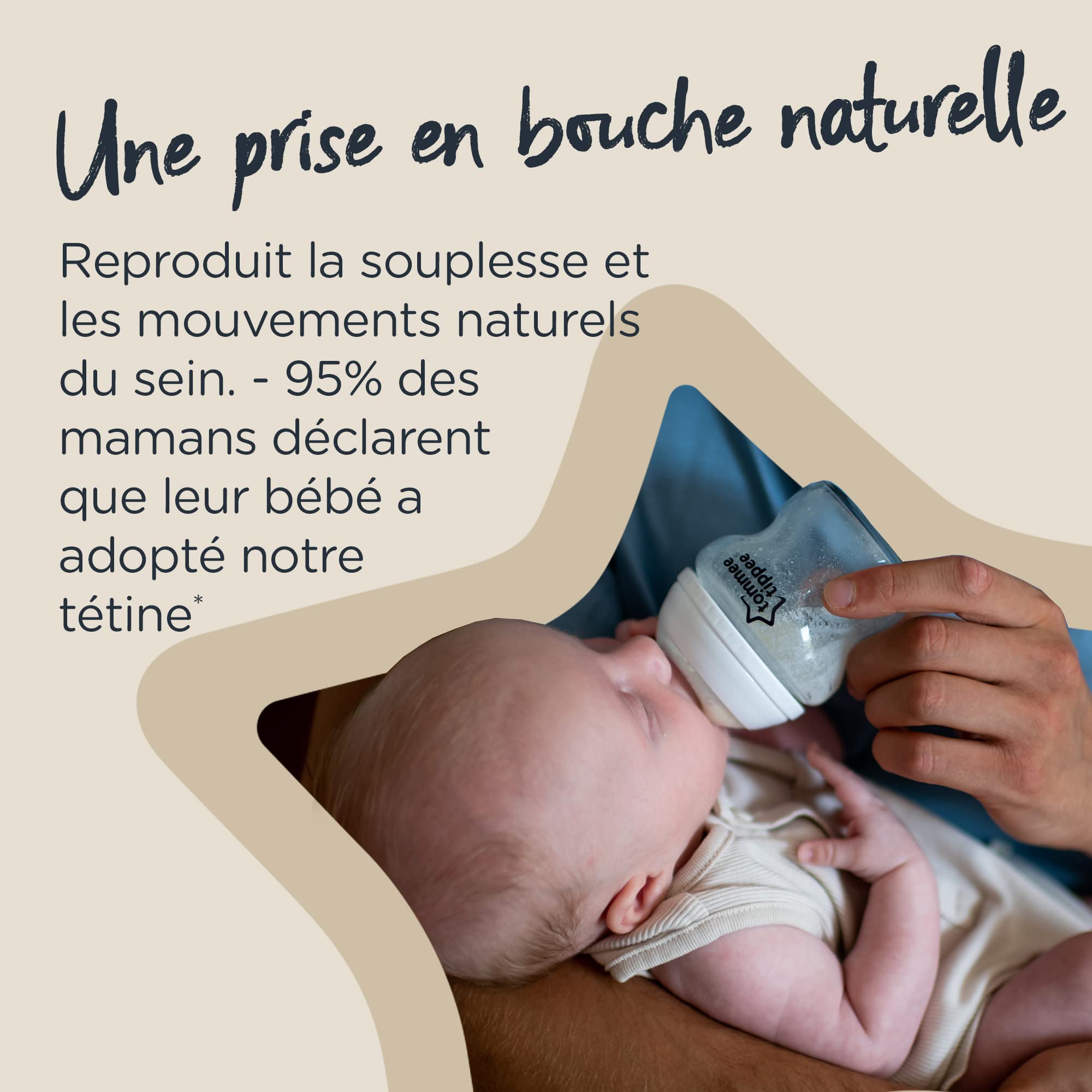 Tommee Tippee Closer to Nature Baby Bottles 9oz (260ml) - BPA-Free, Anti-Colic, Slow Flow Nipple - Perfect for Newborns & Infants - Ideal for Breastfeeding Transition & On-the-Go Feeding