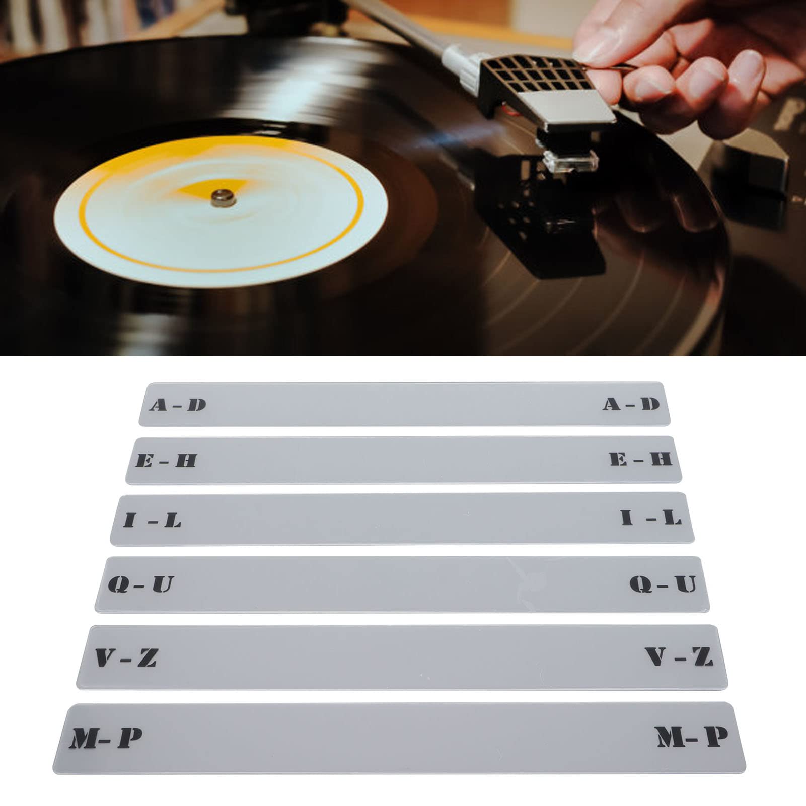 A to Z Alphabetical Index Card Dividers with Tabs - 26-Pack Record Shelf Organizer Dividers for Filing, Office, and Home Organization