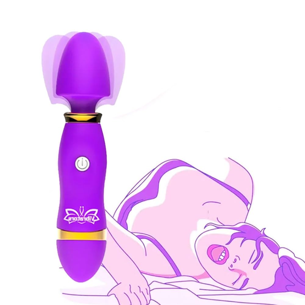 12-Speed Clitoral & G-Spot Vibrating Wand for Women - Rechargeable Waterproof Massager for Vaginal & Anal Stimulation - Perfect Couples Sex Toy Gift for Romantic Nights & Solo Pleasure