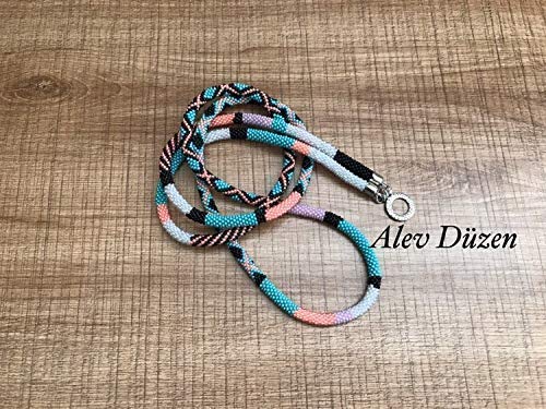Handmade Beaded Eyeglass Lanyard with Leaf Design - Adjustable Necklace Holder for Glasses & Sunglasses - Perfect for Reading, Driving, and Outdoor Activities