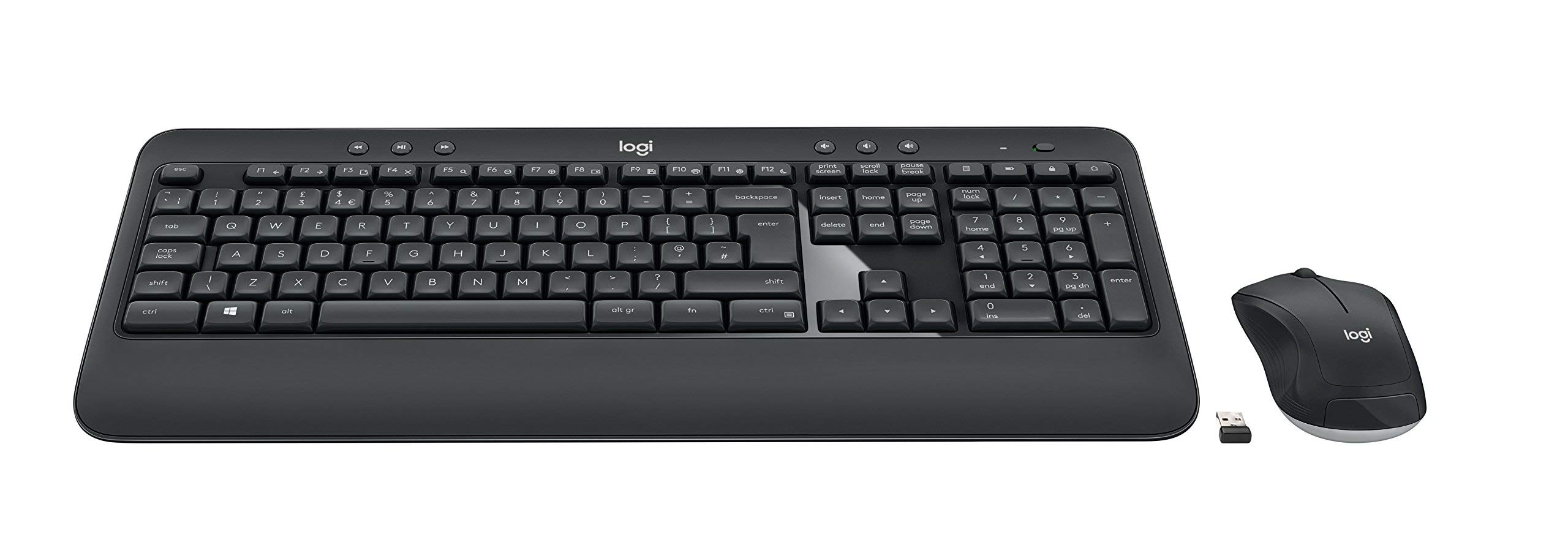 Logitech MK540 Advanced Wireless Keyboard and Mouse Combo - Certified Refurbished for Home & Office Use