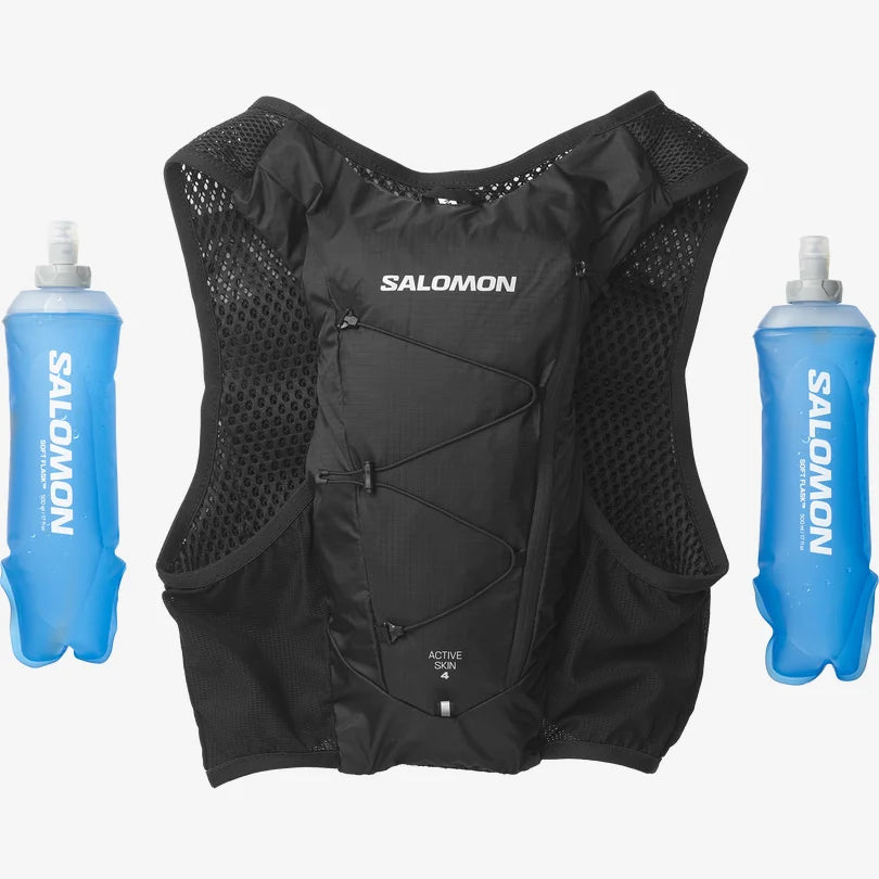 Active Skin 4 Running Hydration Vest with Water Flasks - Lightweight Breathable Unisex Trail Running Gear for Marathon, Hiking & Outdoor Sports