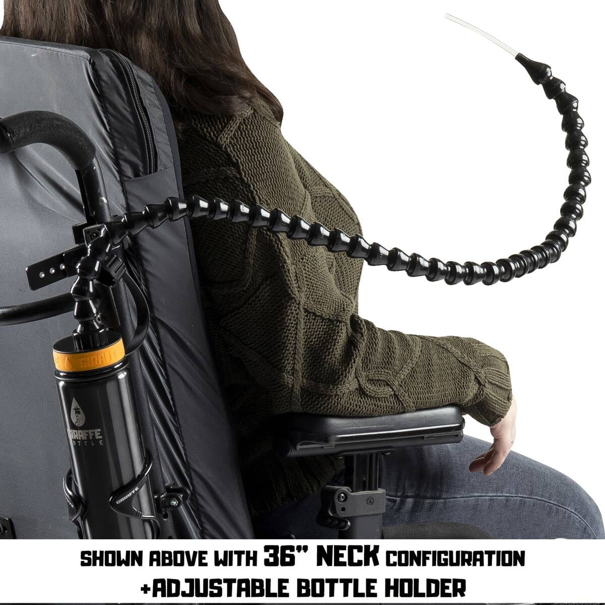 Stainless Steel Giraffe Bottle Tower - Hands Free Drinking for Hiking, Camping & Outdoor Adventures