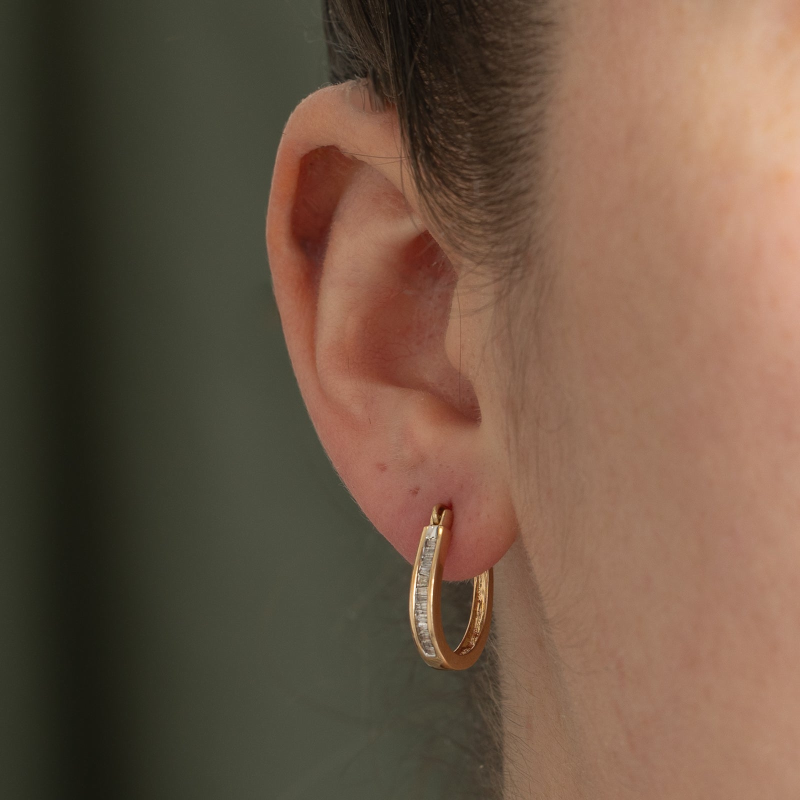 10K Gold Diamond Hoop Earrings for Women - 0.32ctw Round Cut Stud Earrings | Perfect for Weddings, Parties & Everyday Wear