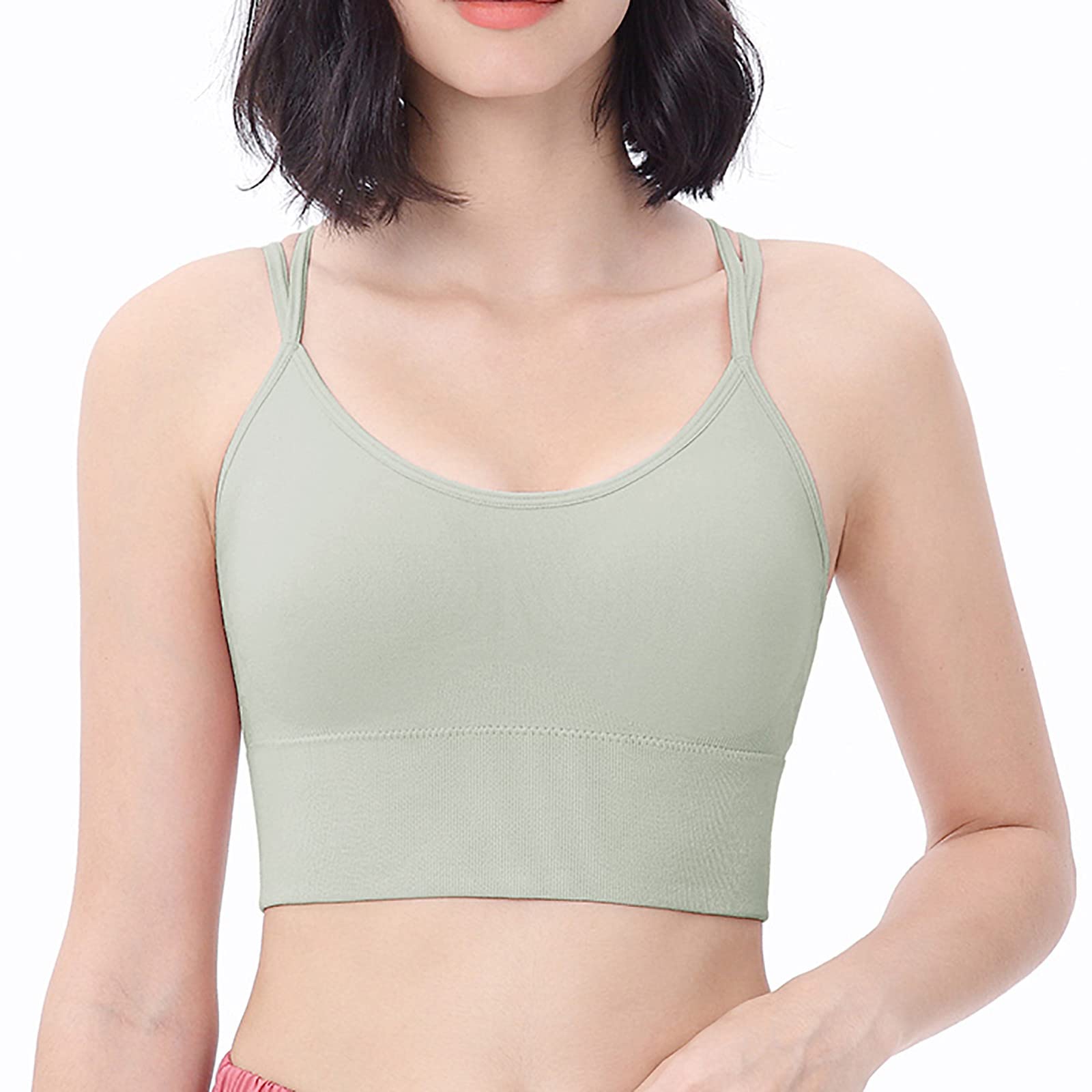 Strappy Sports Bra for Women - Sexy Crisscross Back Padded Workout Bra with Removable Cups | Shockproof Support for Yoga, Running & Gym