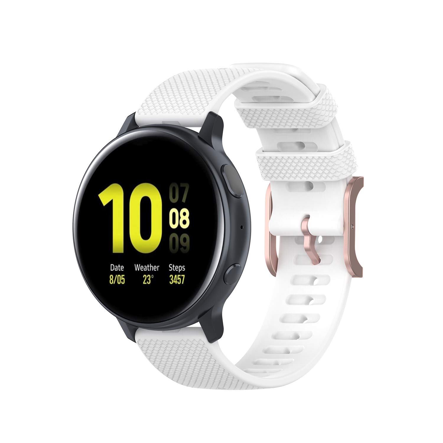 RuenTech 5-Pack Silicone Replacement Bands for Samsung Galaxy Watch 3 41mm - Rose Gold Buckle, Multi-Color Straps | Perfect for Workouts, Swimming & Everyday Wear