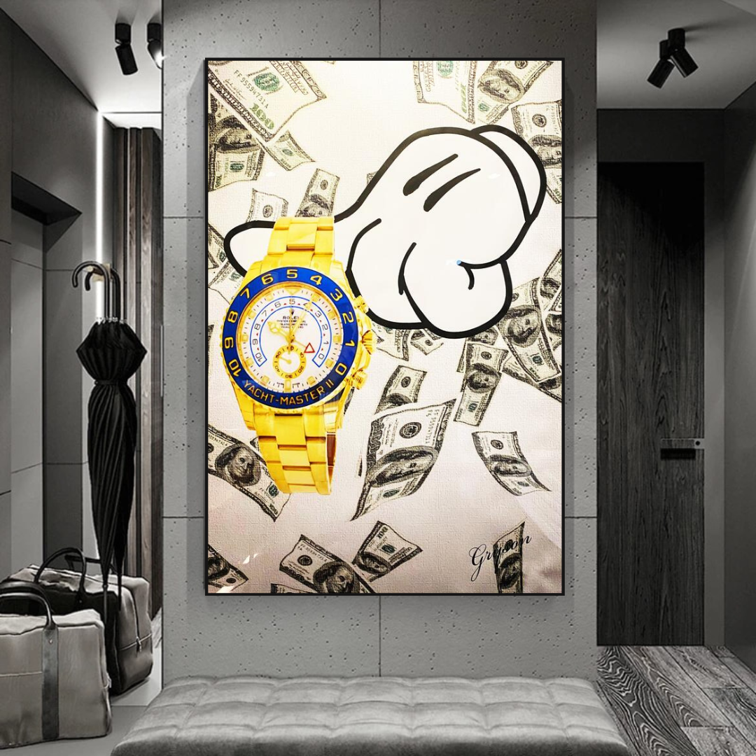 Time is Money Motivational Poster - Inspirational Success Wall Art for Office, Home & Study Room Decor
