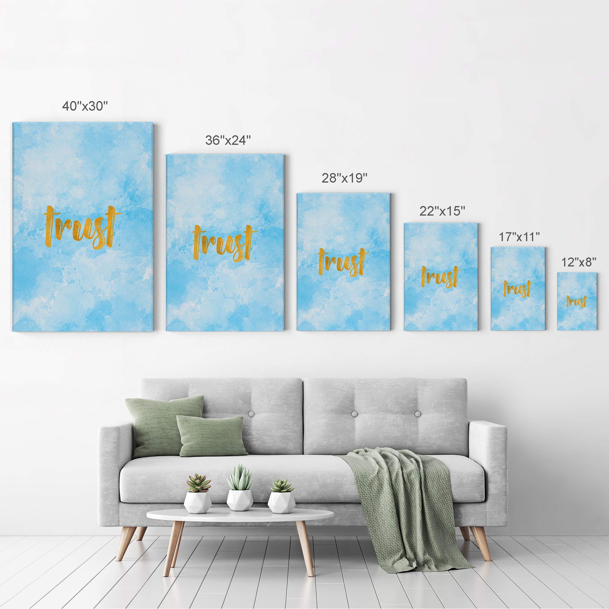 Bible Verse Canvas Wall Art - Christian Inspirational Gift for Home & Church