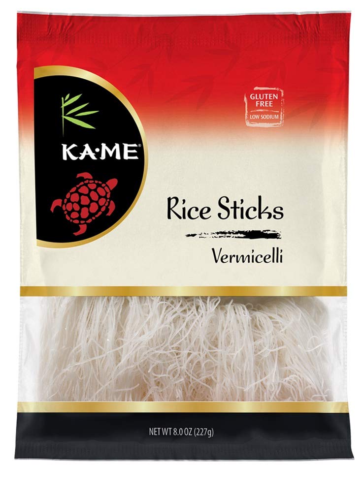 Ka-Me Rice Noodles Vermicelli - 8 Ounce (Pack of 8) | Authentic Asian Stir Fry & Soup Noodles | Perfect for Pho, Pad Thai & Spring Rolls