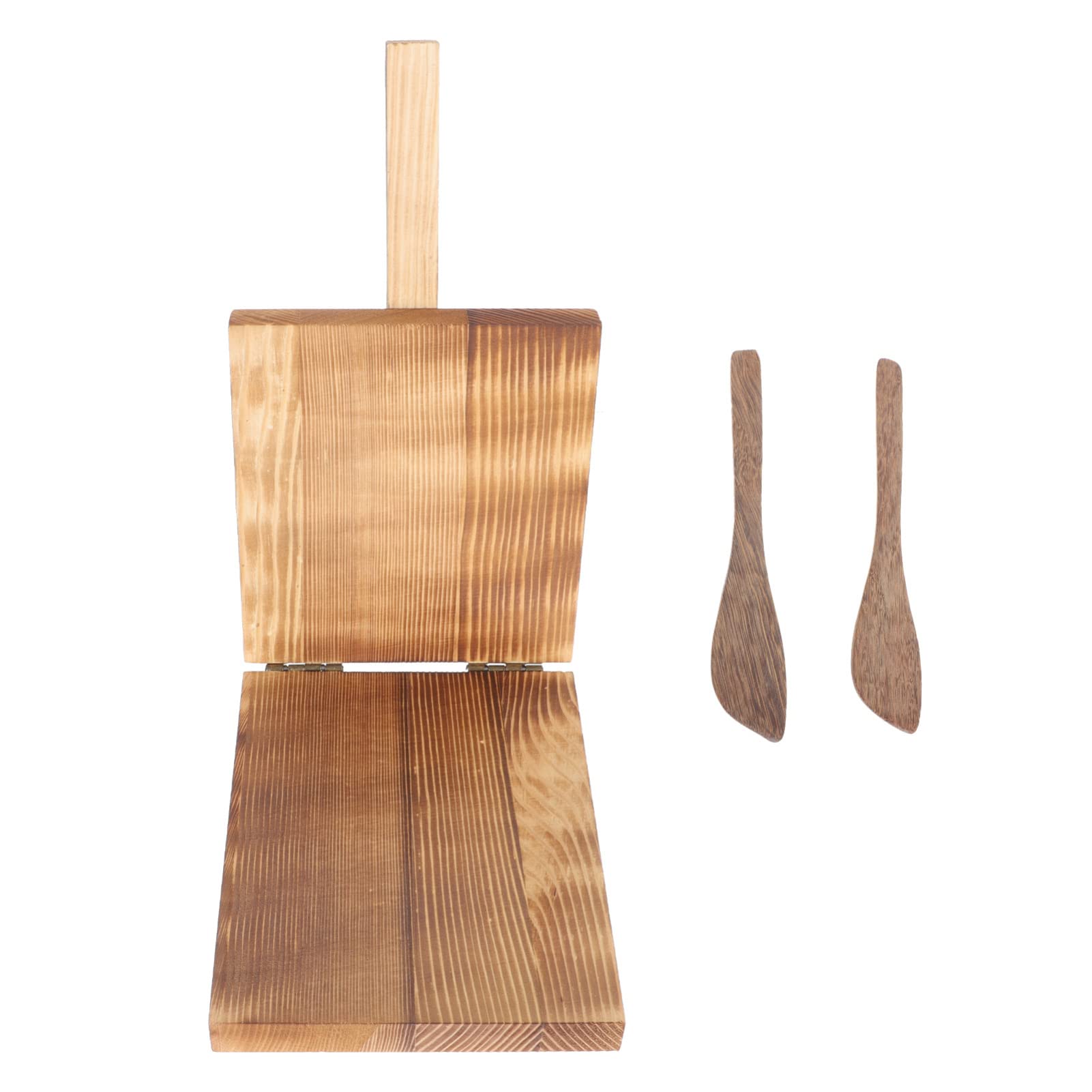 Wooden Dumpling Press & Tortilla Maker with Cutter - Manual Dough Press Tool for Dumplings, Tortillas, Pancakes & More - Perfect for Asian Cuisine & Mexican Cooking (1 Set)