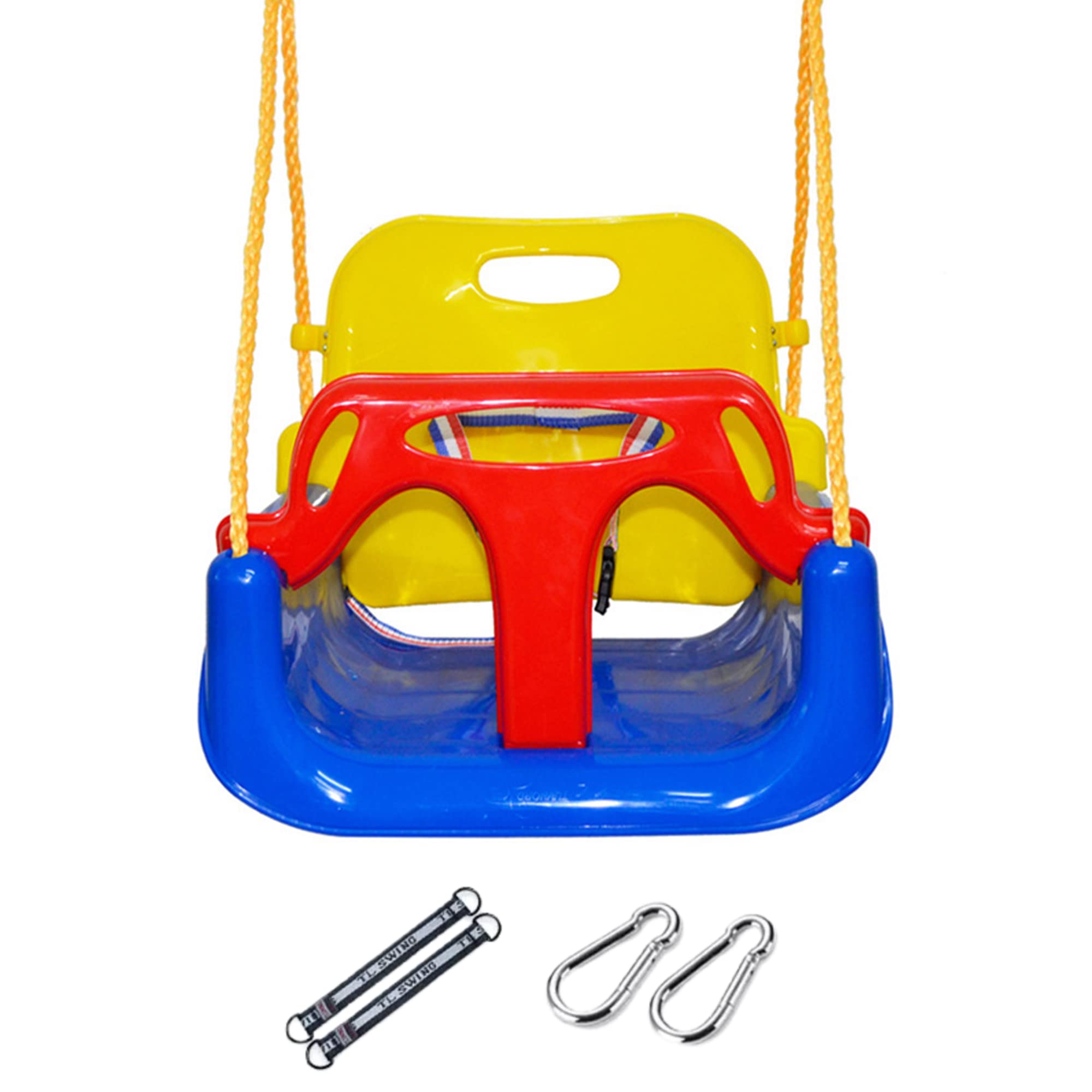 Yangogle 3-in-1 Kids Swing Seat - Adjustable Infant Toddler Swing with High Back Support, Detachable & Secure for Indoor/Outdoor Playgrounds, Parks, and Backyards - Perfect for Home, Daycare, and Play Areas