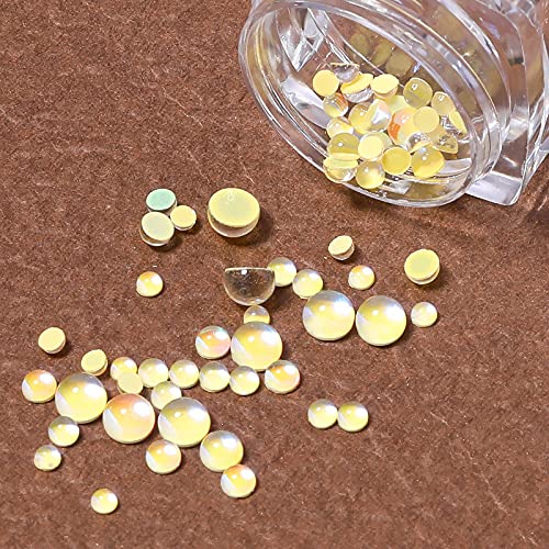 3D Crystal Rhinestone Nail Stickers - Glitter Decorations for Nail Art (Yellow, One Size) | Perfect for DIY Manicures, Nail Salons & Party Nail Designs