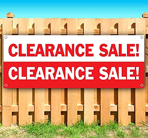 13 oz Heavy-Duty Vinyl Clearance Sale Banner - Single-Sided with Metal Grommets | Durable Non-Fabric Sign for Store Promotions & Outdoor Events