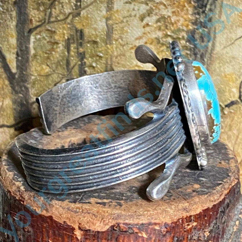Handmade Tufa Stone Sterling Silver Cast Spider Web Turquoise Bracelet for Women - Boho Chic Jewelry for Everyday Wear & Special Occasions