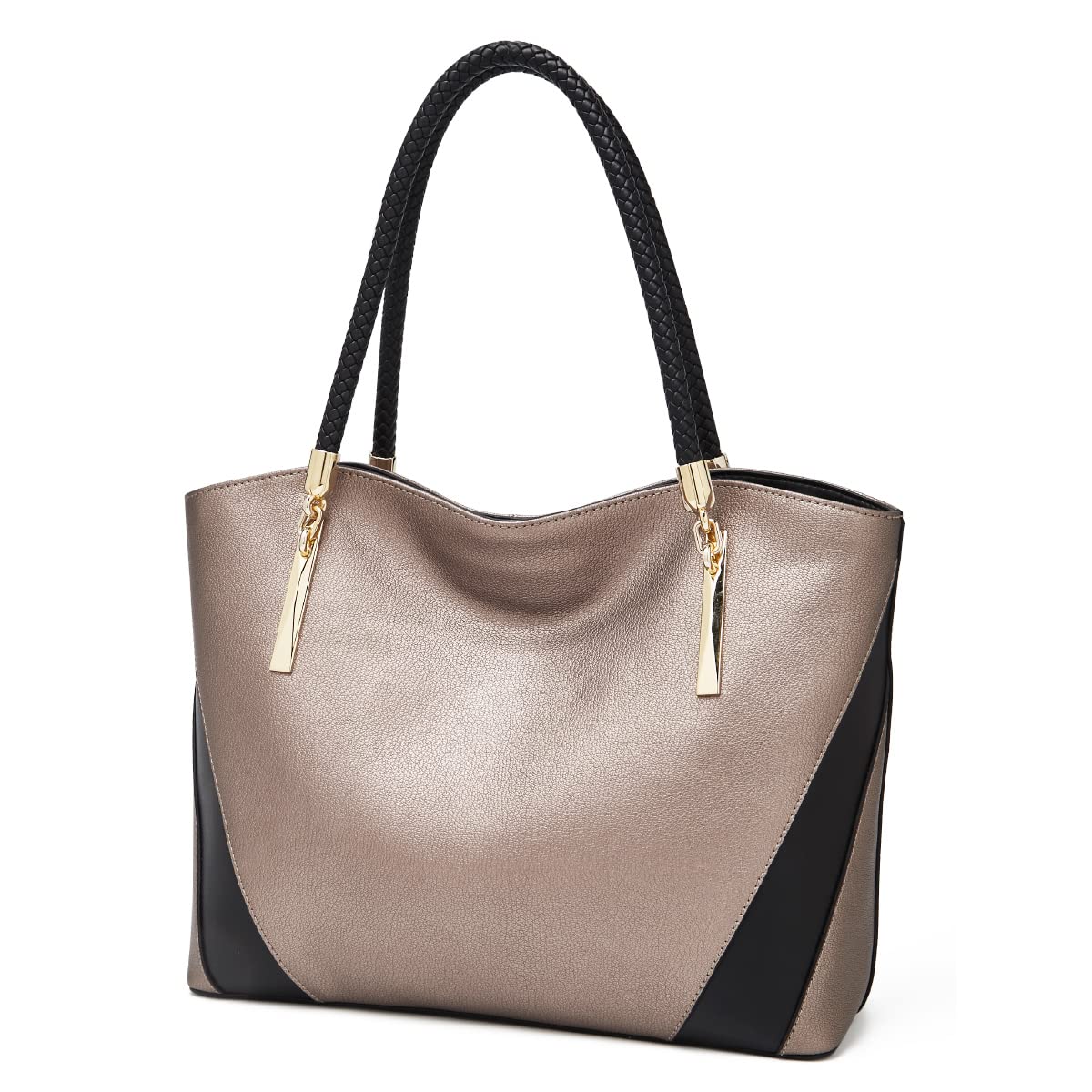 FOXLOVER Genuine Leather Tote Bag for Women - Large Capacity Fashion Shoulder Purse & Top Handle Handbag - Perfect for Work, Travel & Everyday Use