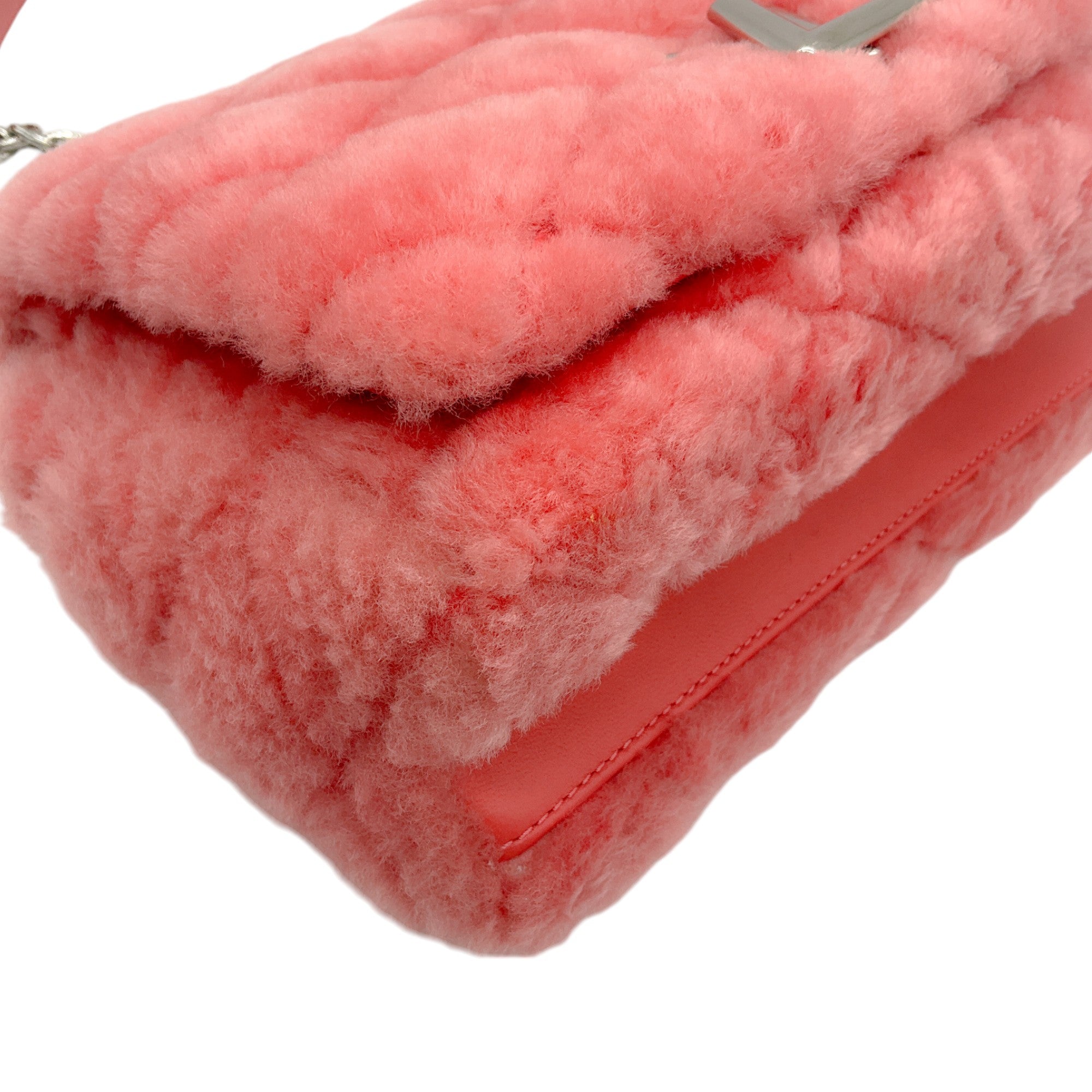 Authentic Louis Vuitton Pink Shearling Shoulder Bag with Gold Logo Turn Lock - Luxury Designer Crossbody Purse for Women, Perfect for Date Night & Evening Events
