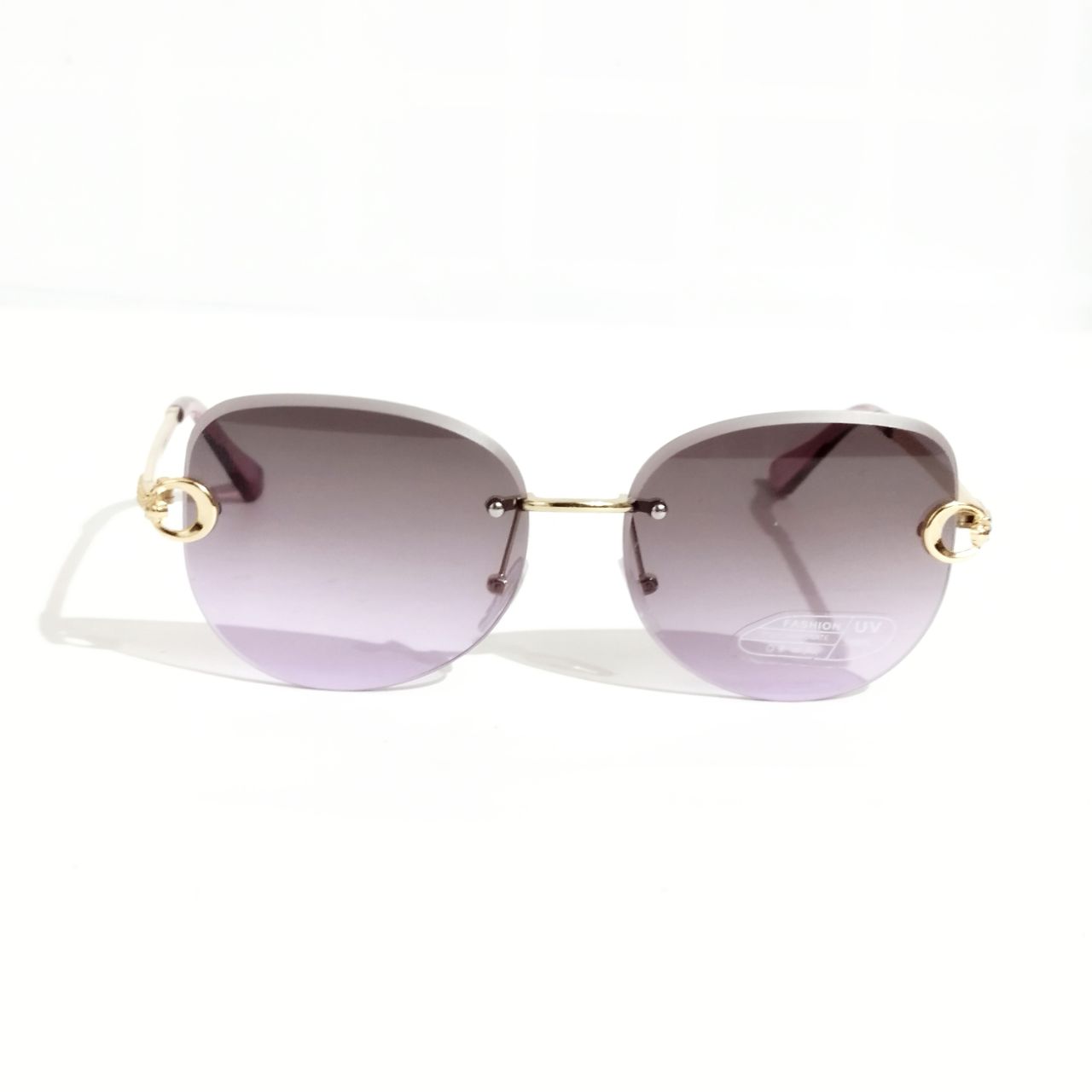 Stylish Purple Rimless Sunglasses for Women - UV Protection & Lightweight Design - Perfect for Driving, Beach & Outdoor Activities