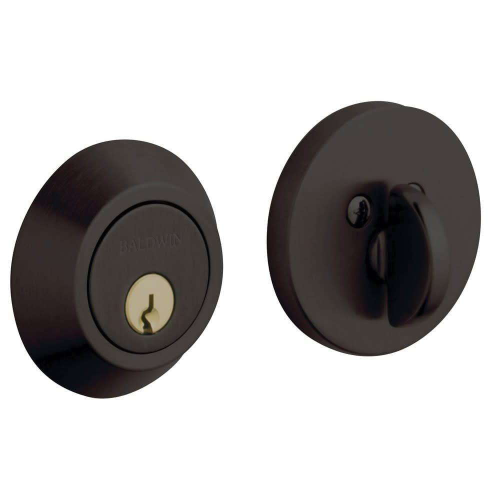 Baldwin Hardware 8241.102 Single Cylinder Deadbolt Lock - High Security Door Lock for Home, Office & Commercial Use