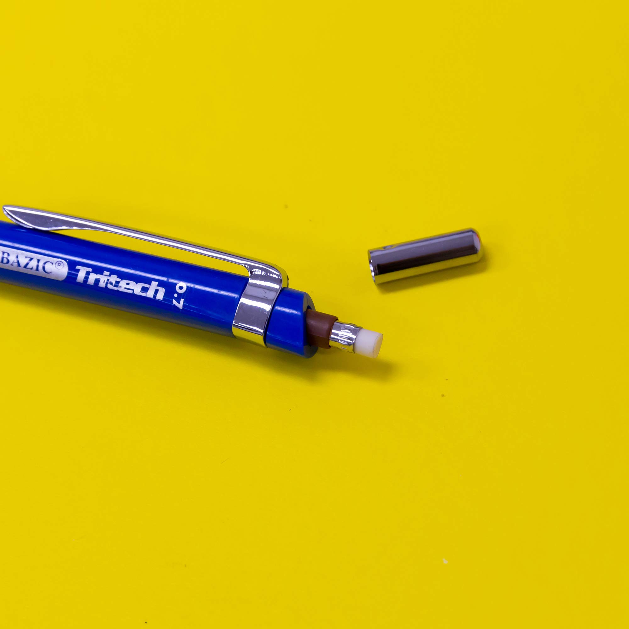 BAZIC 0.7mm Mechanical Pencils with Soft Grip - 144 Pack, 2B Ceramic Lead & Latex-Free Eraser for Drafting, Drawing, Sketching - Perfect for Students, Artists & Office Use