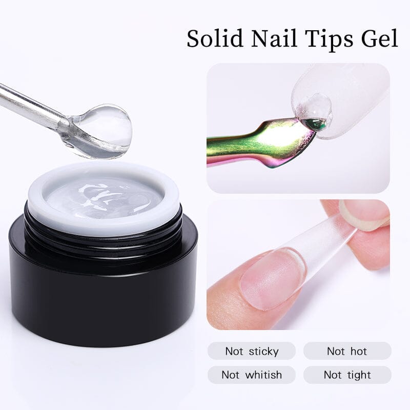 Born Pretty Solid Nail Tips Gel (SN02) - Professional Acrylic Nail Extensions for Salon & DIY Manicures at Home