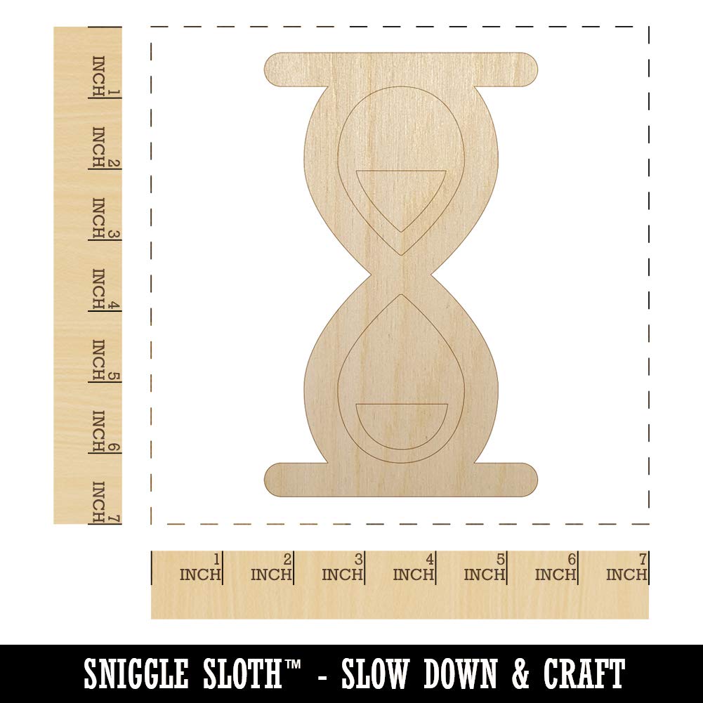 Unfinished Wood Sand Timer Cutout for DIY Craft Projects - 1/4 Inch Thick - 6.25 Inch Size - Perfect for Home Decor, Scrapbooking, and Woodworking Crafts