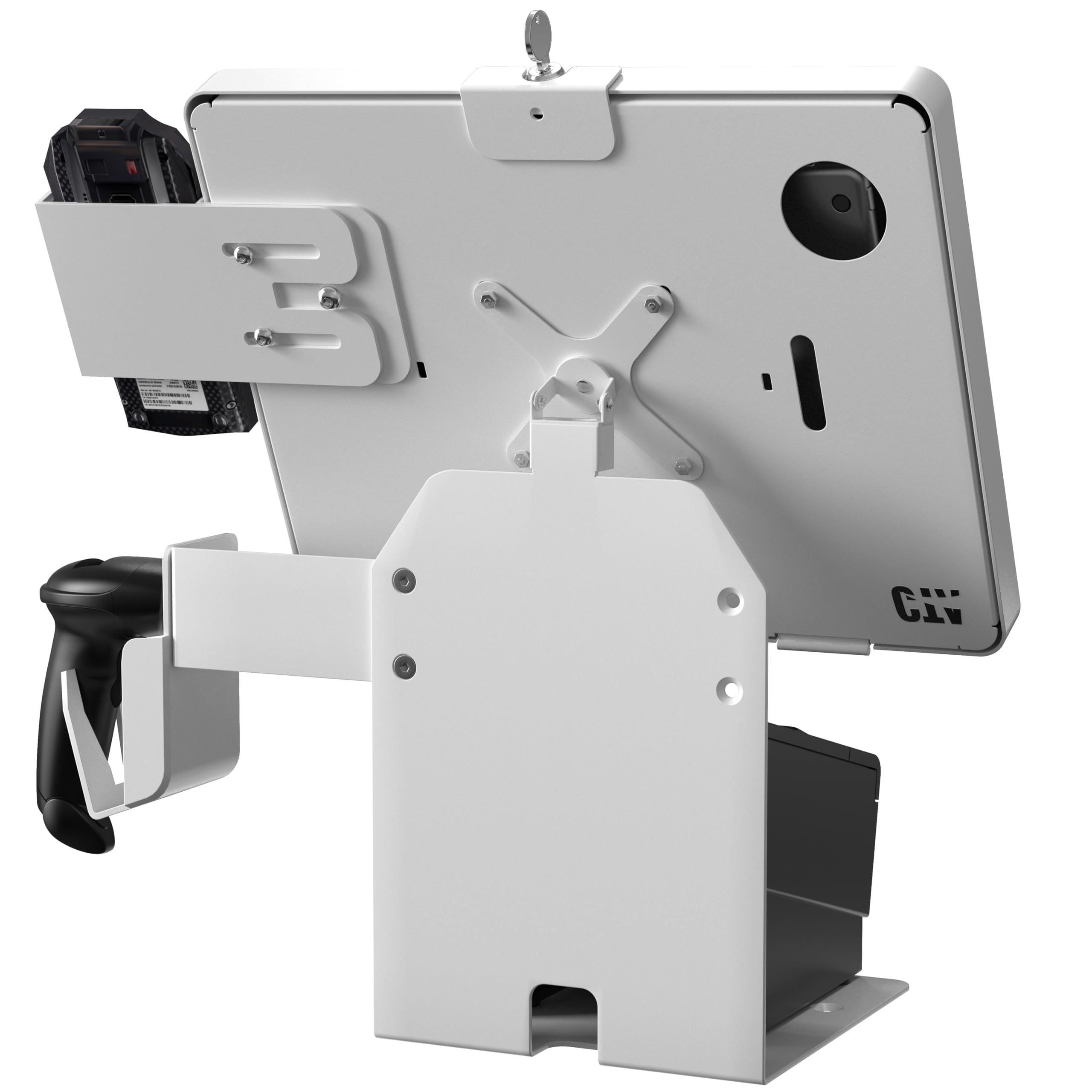 Secure Your Sales with CTA Digital Anti-Theft Kiosk Stand - POS Station with Credit Card Reader & Printer Slot for iPad 11 (A16), Pro 11