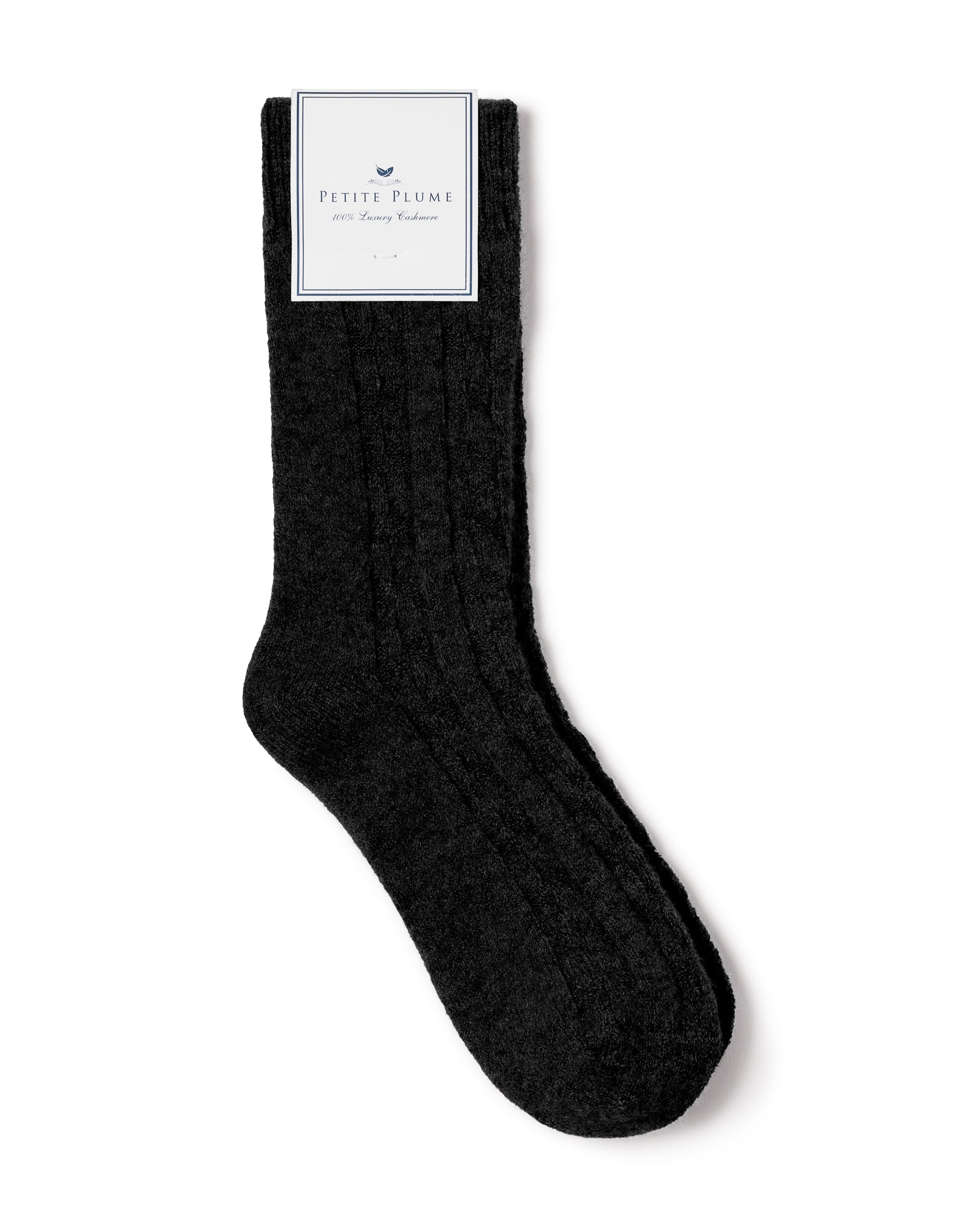 Luxury 100% Cashmere Women's Socks - Ultra Soft Winter Warm Socks for Women in Classic Black | Perfect for Home, Office & Cold Weather Comfort