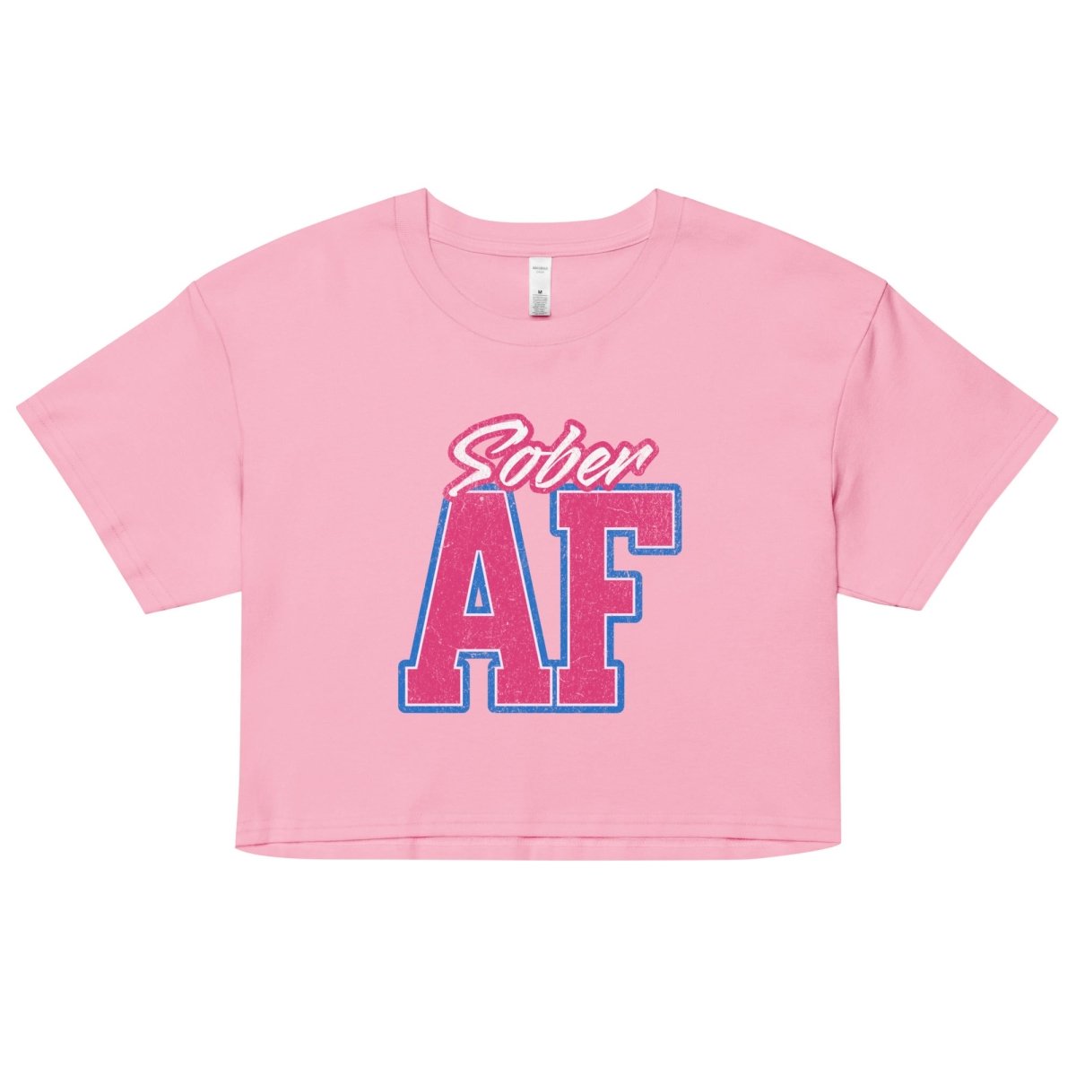 Sober AF Bold Collegiate Crop Top - Trendy College Outfit for Parties, Campus Wear & Casual Style | Perfect for Sorority Events, Girls Night Out & Everyday Fashion