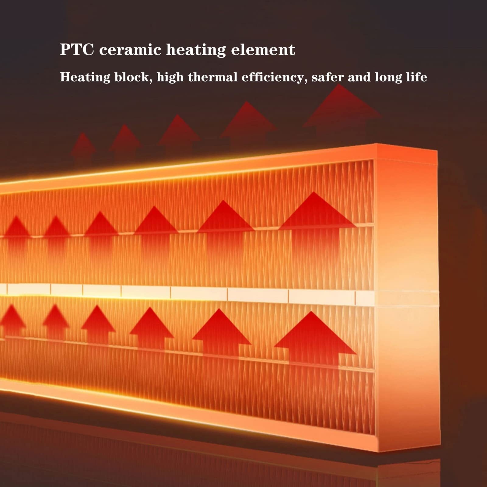 Realistic LED Electric Fireplace Heater with Logs - 2000W, Low Noise, Overheating Protection, 12H Timer, 2 Heat Settings - Perfect for Living Room, Bedroom & Office Decoration (Black)