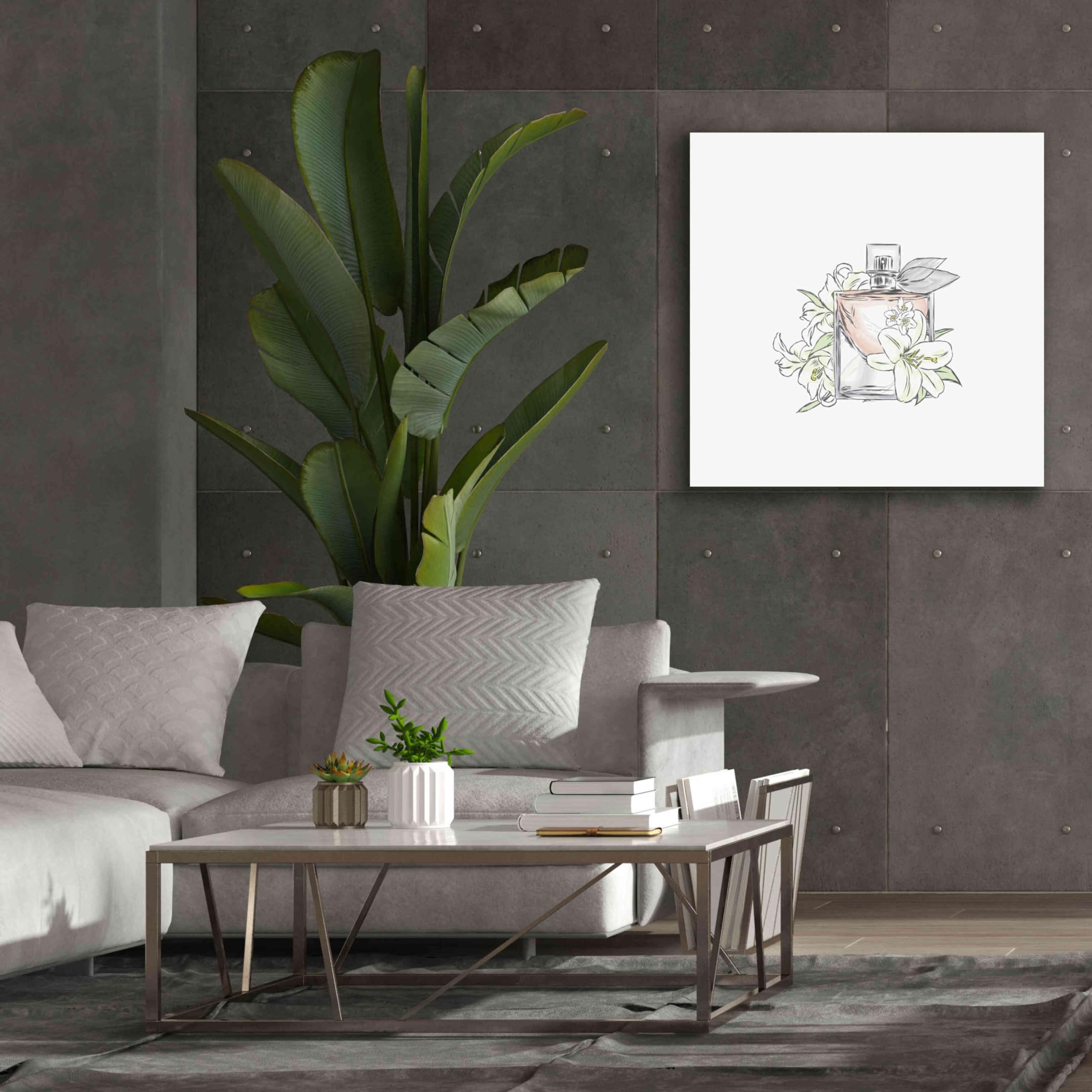 Incado Epic Graffiti 'Perfume VI' Giclee Canvas Wall Art - 37x37 Inches Modern Abstract Painting for Living Room, Bedroom & Office Decor