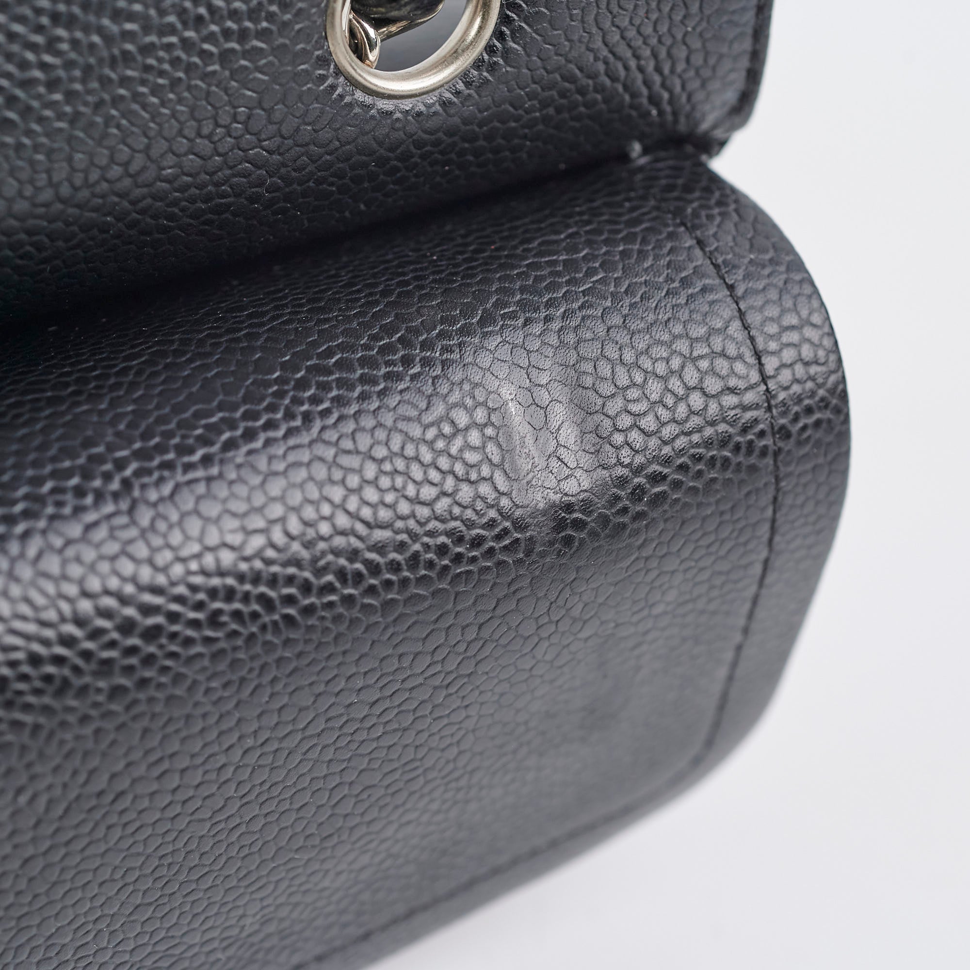 Chanel Caviar Leather Medium/Large Double Classic Flap Bag in Black | Luxury Designer Handbag for Women | Perfect for Work, Evening Events & Everyday Use
