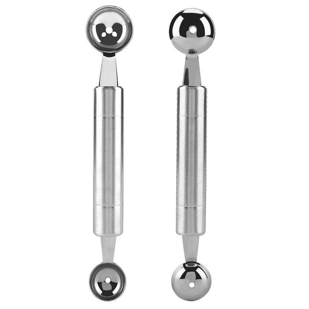 Premium Stainless Steel Watermelon Baller & Fruit Carving Knife - Dual-Ended Kitchen Tool for Melon Balls & Fruit Carving - Perfect for Summer BBQs, Fruit Platters & Cocktail Garnishes