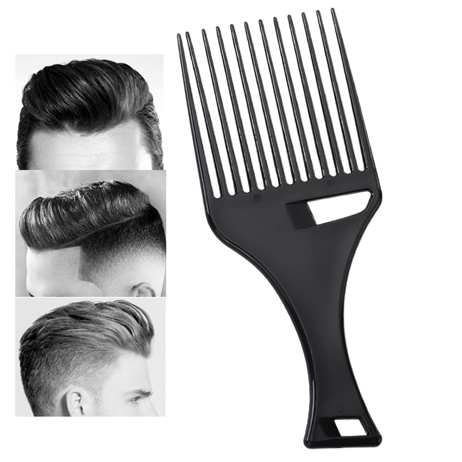 Professional Barber Comb - Yoxier Hair Styling Tool for Cutting, Styling & Detangling - Black Pocket Comb for Salon, Home & Travel Use