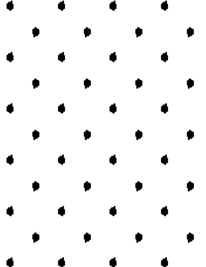 Wallshoppe Medina Dot Wallpaper - White & Black Peel and Stick Removable Wallpaper for Bedroom, Living Room, or Office Decor
