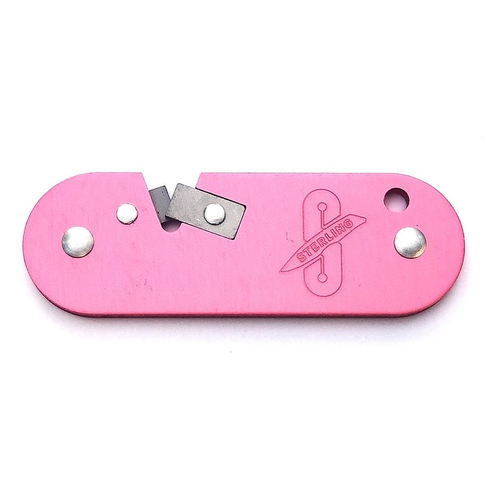 Premium Sterling Knife Sharpener - Professional Blade Sharpening Tool for Kitchen, Hunting & Outdoor Use - Pink (Perfect for Home Chefs, Campers & DIY Enthusiasts)
