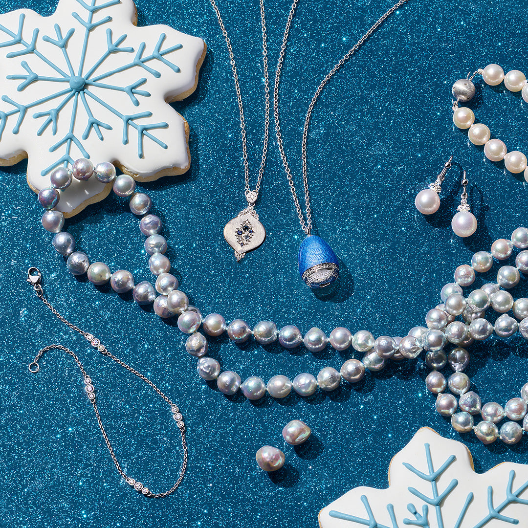 Exquisite Sapphire, Aquamarine & Diamond Cluster Pendant Necklace - Elegant Jewelry for Women, Perfect for Weddings, Anniversaries & Special Occasions