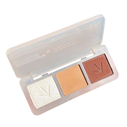 3-Color Waterproof Long-Lasting Pearl Eye Shadow Palette for Women - Perfect for Daytime, Evening & Special Occasion Makeup