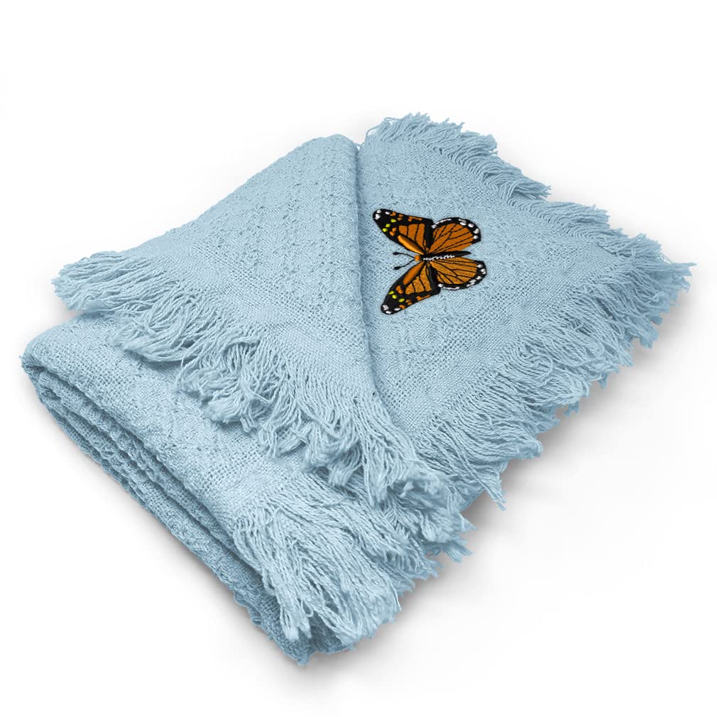 Monarch Butterfly Cotton Baby Blankets for Boys & Girls - Soft Nursery Bedding Set for Cribs, Strollers & Swaddling - Perfect Baby Shower Gift