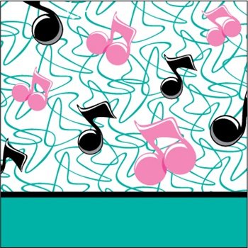 Vintage 1950s Style Beverage Napkins - 50 Pack Retro Cocktail Party Paper Napkins for Drinks, Desserts & 50s Themed Events