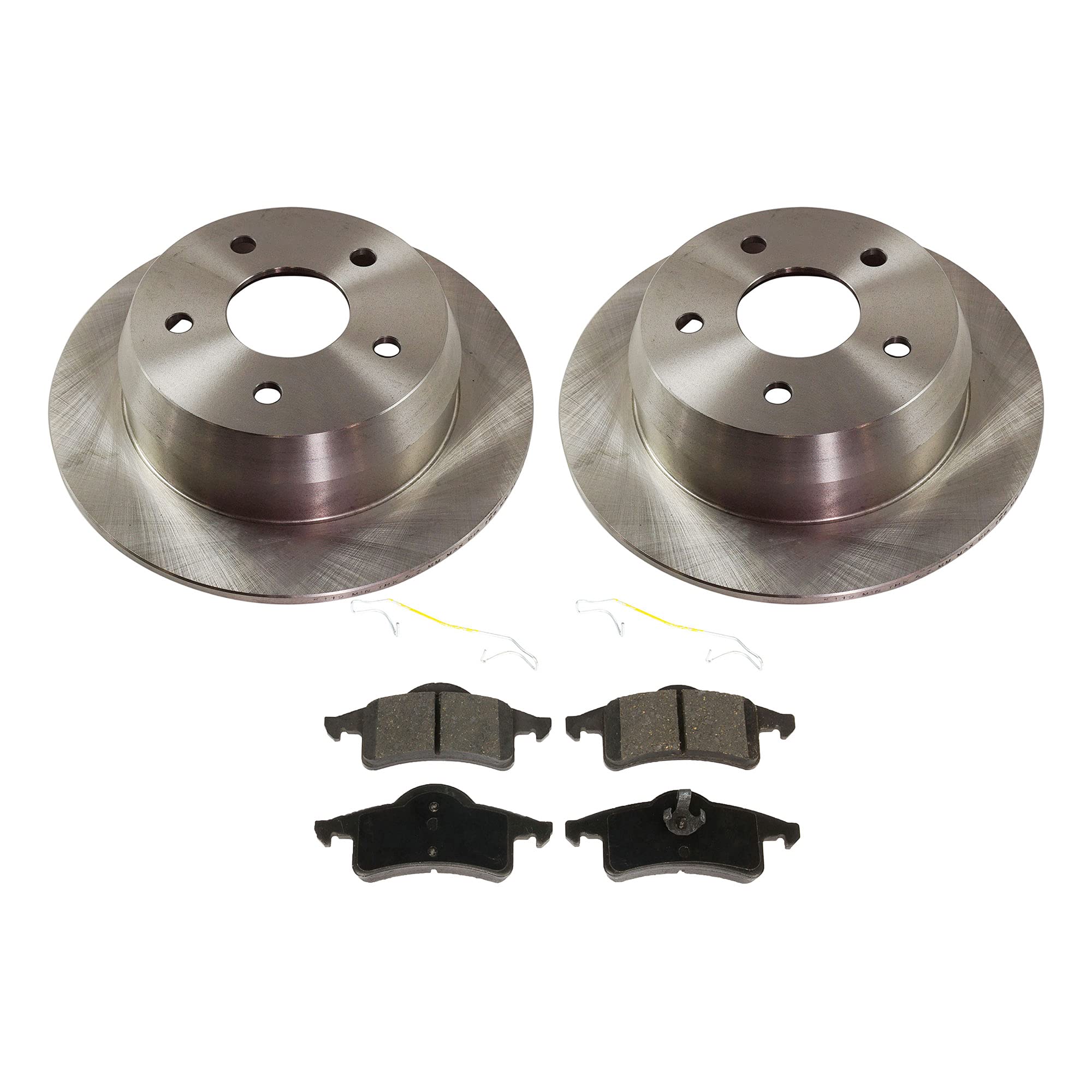 Rear Brake Disc and Pad Kit - 2-Wheel Set for 1999-2004 Jeep Grand Cherokee | Semi-Metallic Pads | 5-Lug Cast Iron Rotors | Perfect for Off-Roading & Daily Commuting