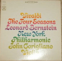 Antonio Vivaldi The Four Seasons Op. 8 - Leonard Bernstein & New York Philharmonic Orchestra Vinyl LP Record (VG+ Condition) - Perfect for Classical Music Collectors & Audiophiles