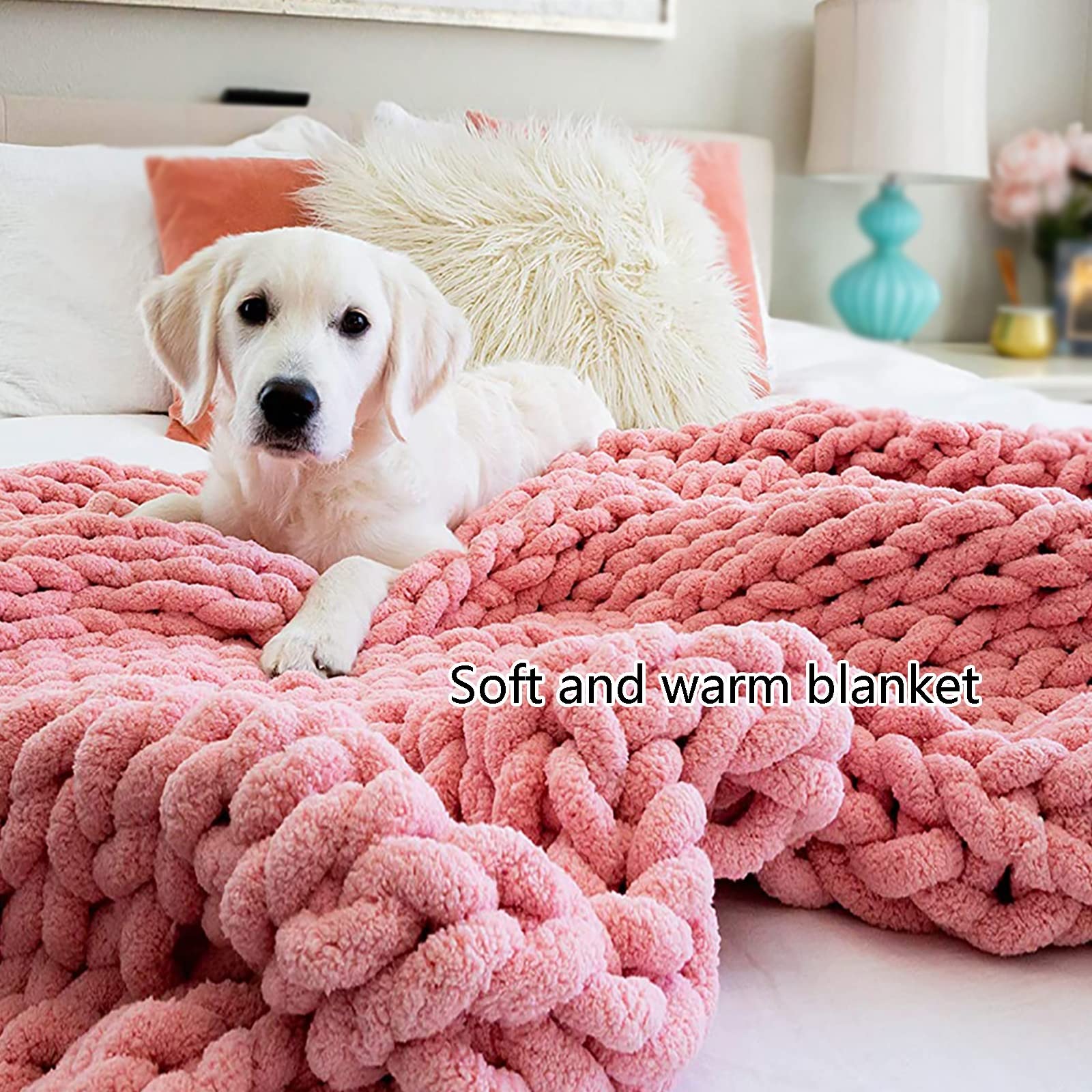 Soft Chunky Knit Blanket - Handmade Chenille Throw for Cozy Warmth | Perfect for Sofa, Baby, Photography & Home Decor | Ultra-Plush Bedding & Air Conditioner Blanket for All Seasons