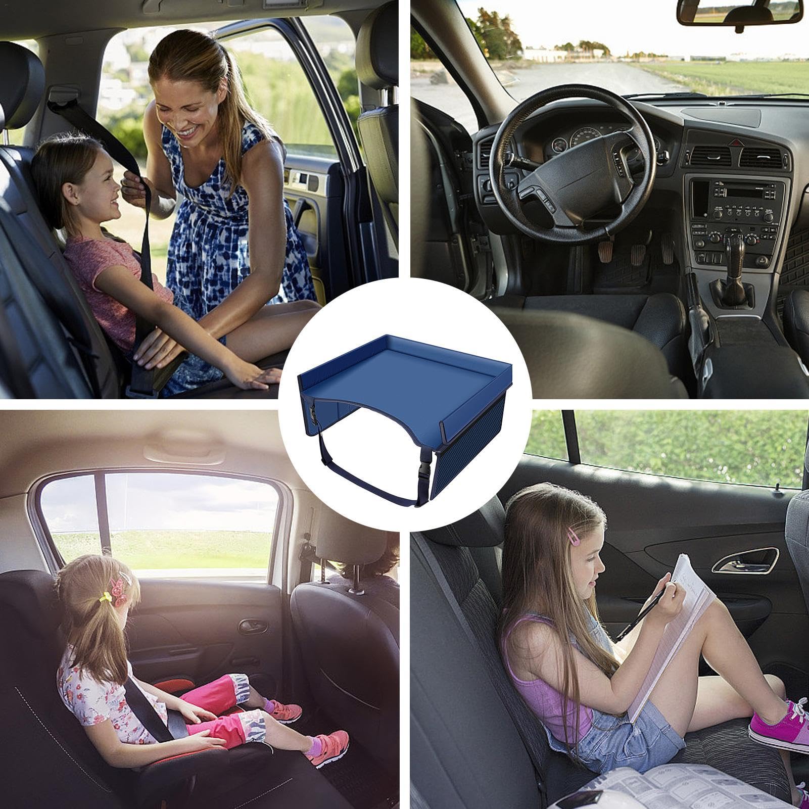 Best Kids Car Seat Tray - Portable Lap Desk for Travel & Road Trips - Durable Travel Tray for Eating, Drawing & Playing - Perfect for Long Car Rides & Airplane Activities