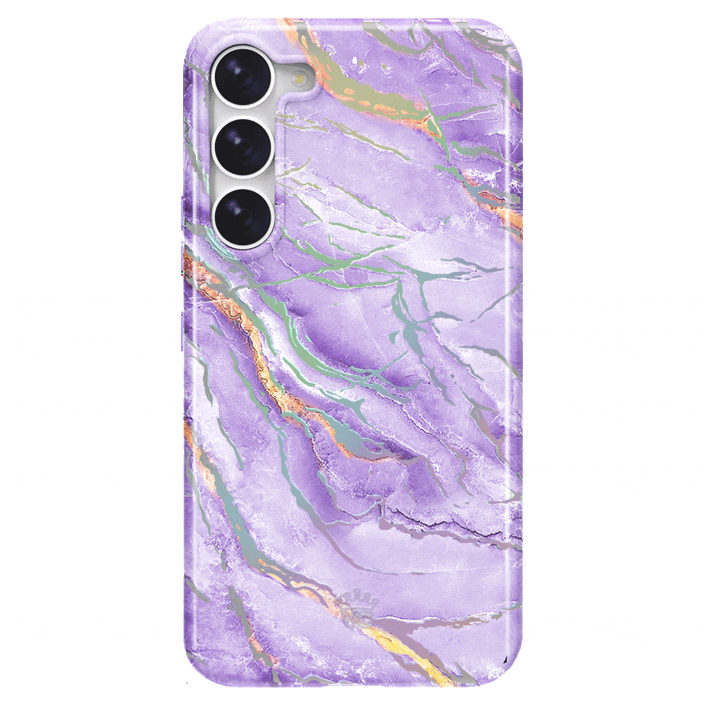 Holographic Moonstone Phone Case for Samsung Galaxy - Trendy Purple Glitter Protective Cover for Everyday Use & Special Occasions