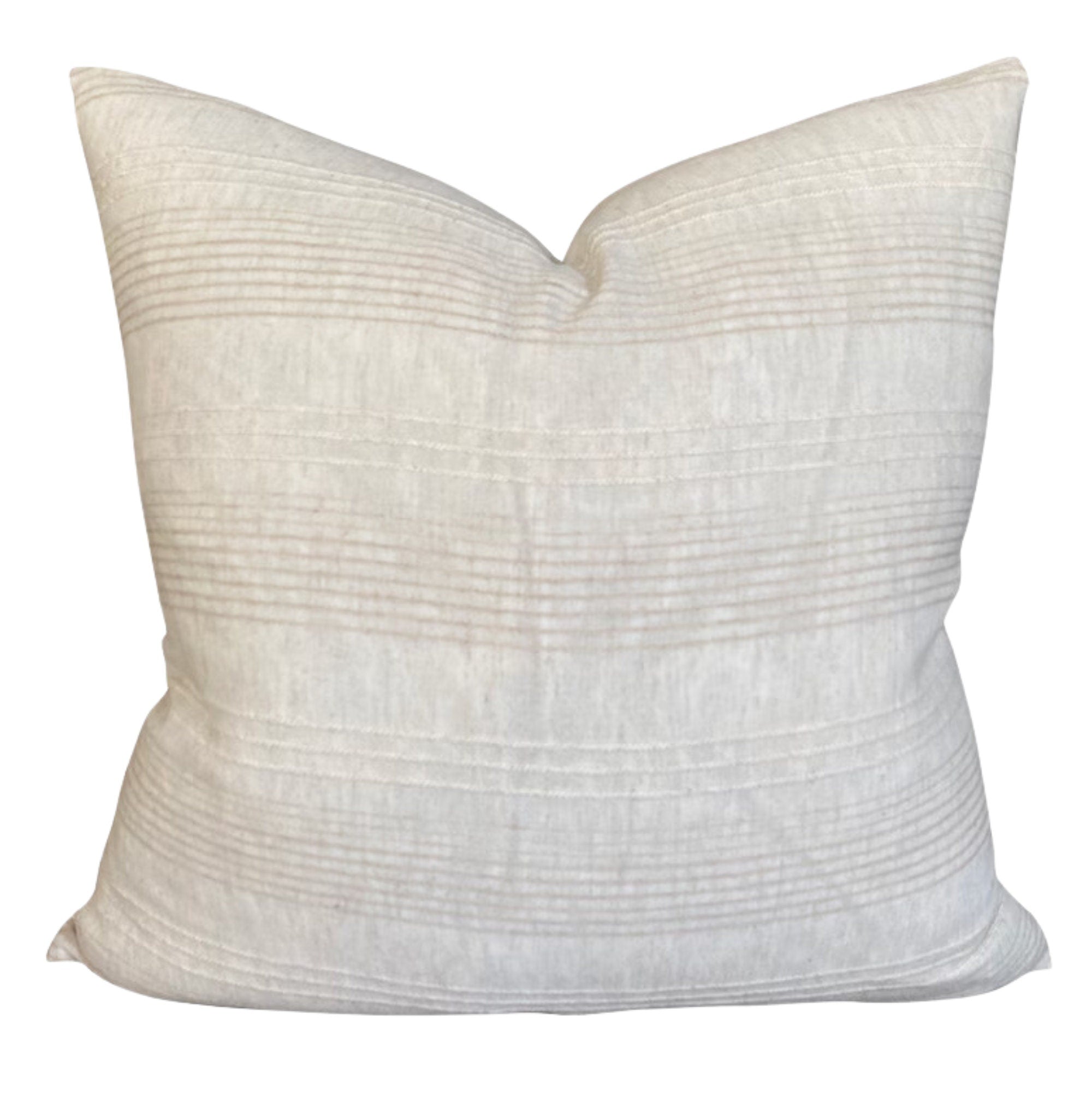 Chiang Mai Native Cotton Beige Stripe Pillow Cover - Ready to Ship | Bohemian Home Decor for Living Room, Bedroom & Sofa