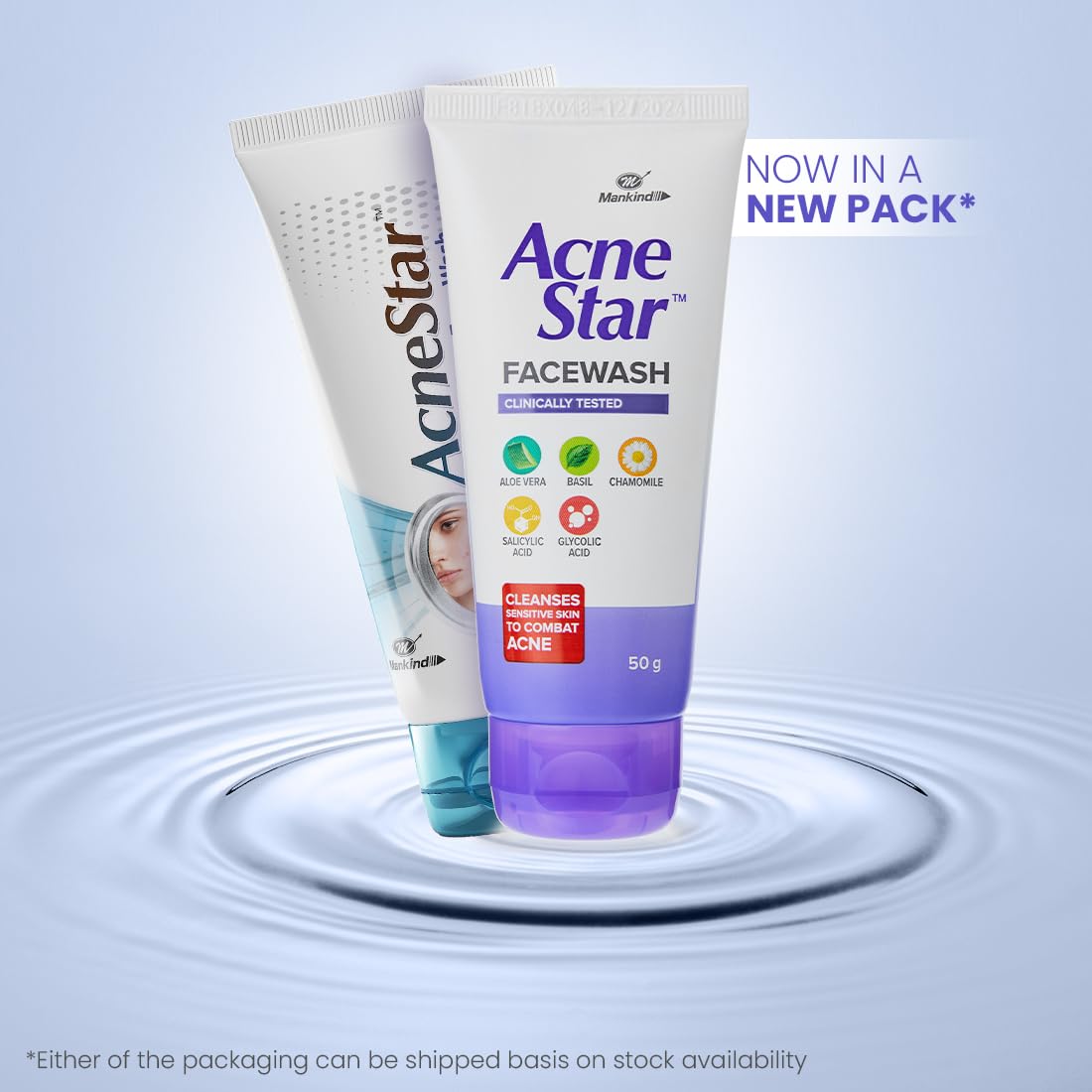 Acnestar Mankind Unisex Face Wash for Acne & Oily Skin - 50g x 2 Pack | Gentle Cleansing Formula with Natural Extracts | Perfect for Daily Skincare Routine & Travel