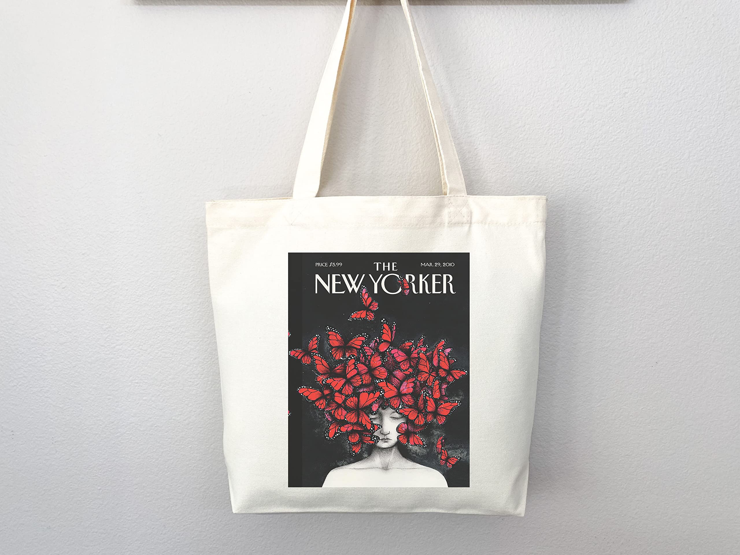 The New Yorker Magazine Tote Bag - Stylish Canvas Art Tote for Women & Men - Perfect for Shopping, Beach, Work & Everyday Use
