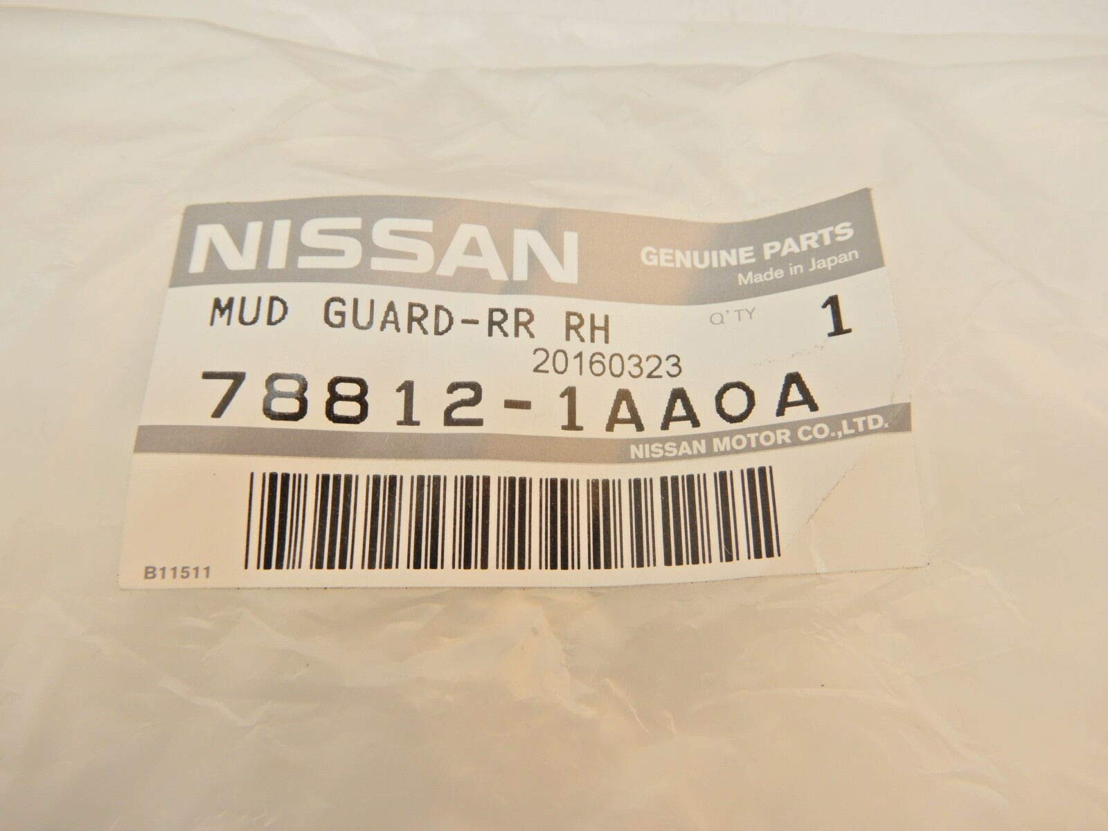 Genuine Nissan RT Mud Guard (78812-1AA0A) - Perfect for Off-Roading & Truck Protection